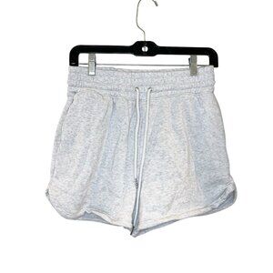 Better Together Heather Gray Fleece Sweat Shorts Dolphin Pockets Super Soft L